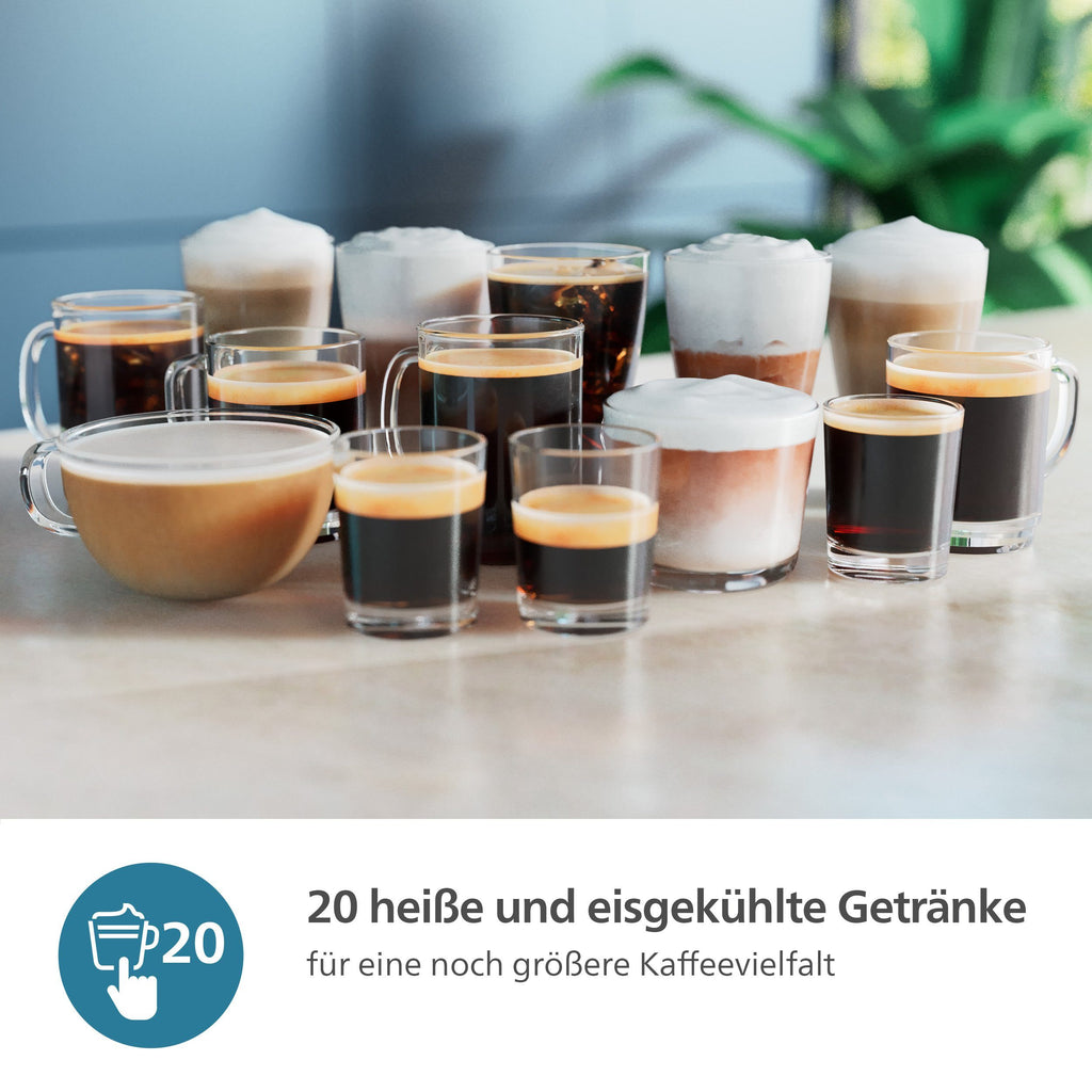 PHILIPS Kaffeevollautomat EP5544/50 5500 Series, 20 Kaffeespezialitäten