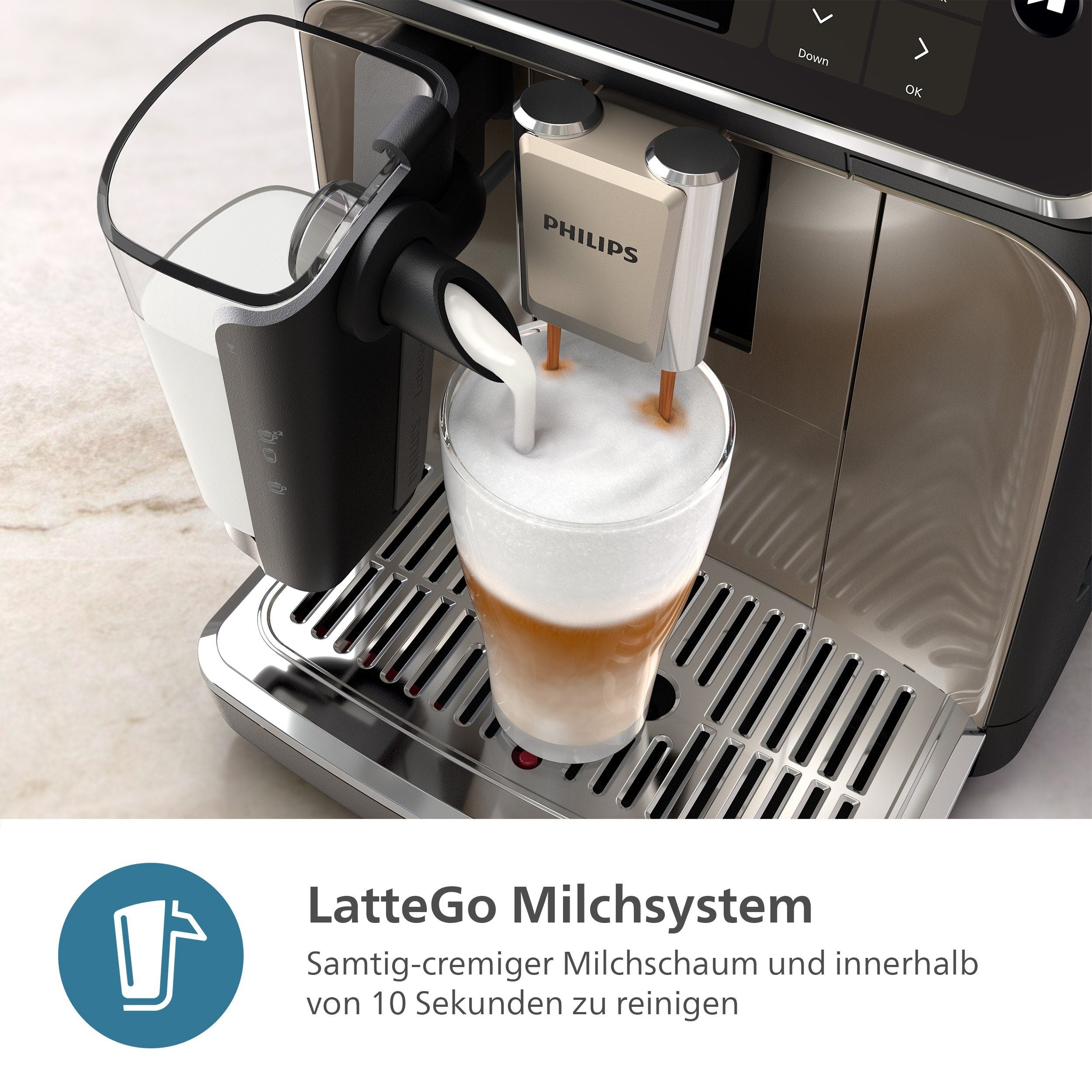 PHILIPS Kaffeevollautomat EP5544/50 5500 Series, 20 Kaffeespezialitäten