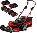EINHELL Akkurasenmäher GP-CM 36/47 S HW Li (4x4,0Ah) 47 cm Schnittbreite, (Set), mit Radantrieb, 4 Akkus und Ladegerät