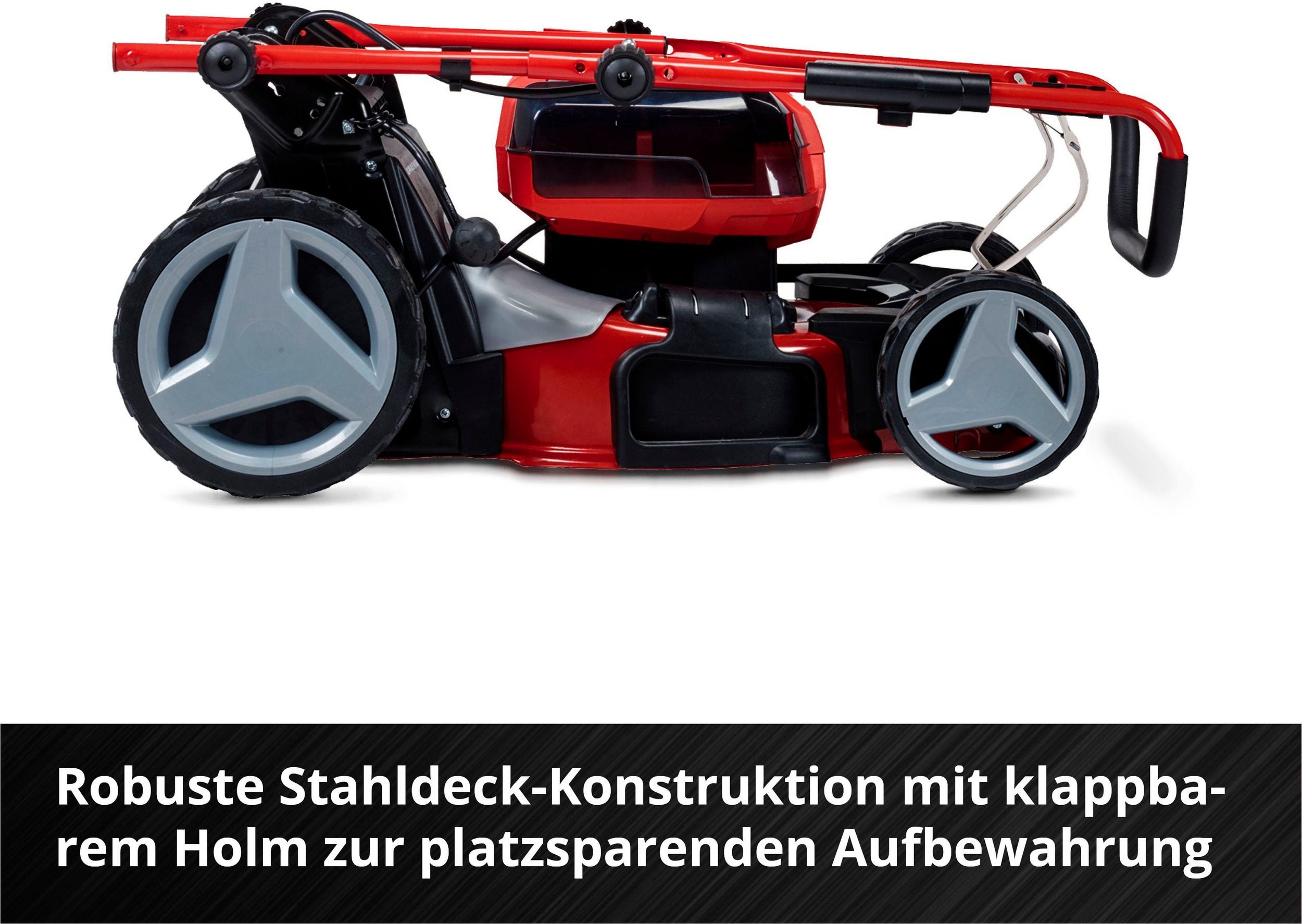 EINHELL Akkurasenmäher GP-CM 36/47 S HW Li (4x4,0Ah) 47 cm Schnittbreite, (Set), mit Radantrieb, 4 Akkus und Ladegerät